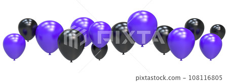 set of realistic 3d helium balloons set of realistic 3d helium balloons 108116805