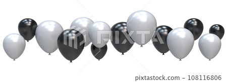 set of realistic 3d helium balloons set of realistic 3d helium balloons 108116806