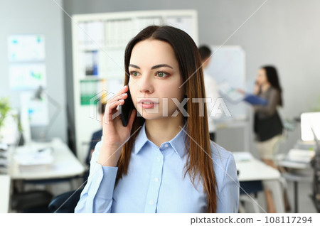 Attractive woman with mobile phone 108117294