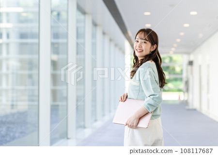 A young female engineer in the office 108117687