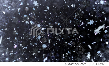 snowflake snow winter crystal ice particles blizzard glitter particles 3D illustration background back snowflake snow winter crystal ice particles blizzard glitter particles 3D illustration background back 108117928