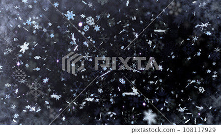 snowflake snow winter crystal ice particles blizzard glitter particles 3D illustration background back snowflake snow winter crystal ice particles blizzard glitter particles 3D illustration background back 108117929