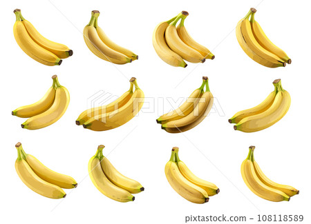 Banana vector set isolated on white background 108118589