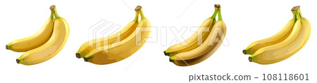 Banana vector set isolated on white background 108118601