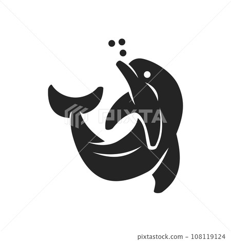 dolphin logo template Isolated. Brand Identity. Icon Abstract Vector graphic dolphin logo template Isolated. Brand Identity. Icon Abstract Vector graphic 108119124