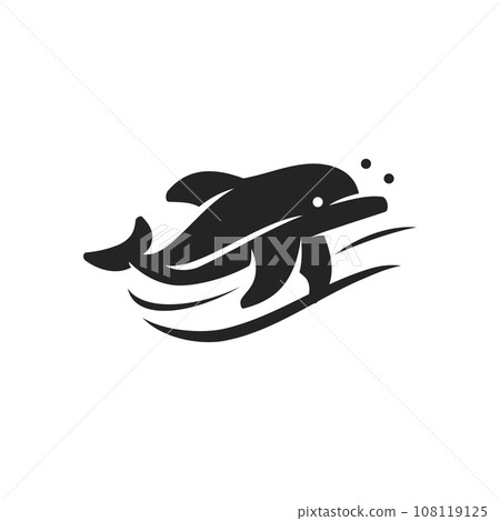 dolphin logo template Isolated. Brand Identity. Icon Abstract Vector graphic 108119125