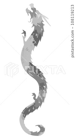 gray patchwork dragon silhouette material gray patchwork dragon silhouette material 108119213