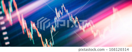 Charts of financial instruments with various type of indicators including volume analysis for professional technical analysis Charts of financial instruments with various type of indicators including volume analysis for professional technical analysis 108120314