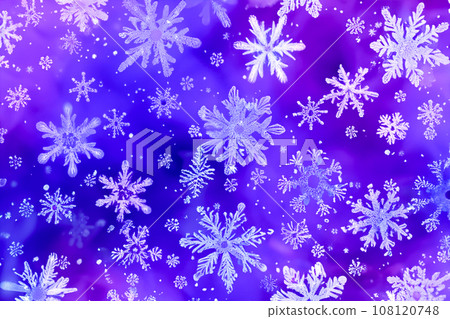 Lilac background with snowflakes Lilac background with snowflakes 108120748