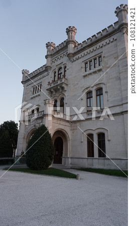 Miramare Castle Garden on a sunny day at Trieste, Italy 108121421