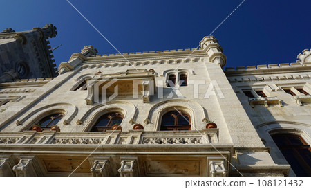 Miramare Castle Garden on a sunny day at Trieste, Italy 108121432