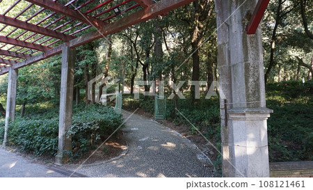 Miramare Castle Garden on a sunny day at Trieste, Italy 108121461