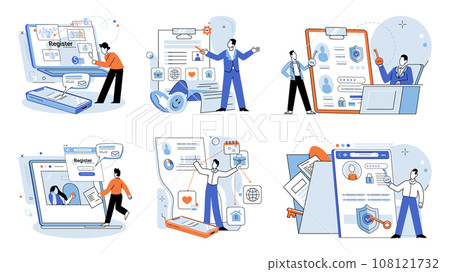 Authentication. Vector illustration. User access should be granted based on proper authentication and authorization The lock symbolizes security measures in place to protect user data Verification Authentication. Vector illustration. User access should be granted based on proper authentication and authorization The lock symbolizes security measures in place to protect user data Verification 108121732