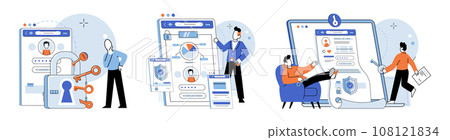 Account login. Vector illustration. The user interface should guide users through login process smoothly The login page serves as gateway to accessing your account The account login metaphor 108121834