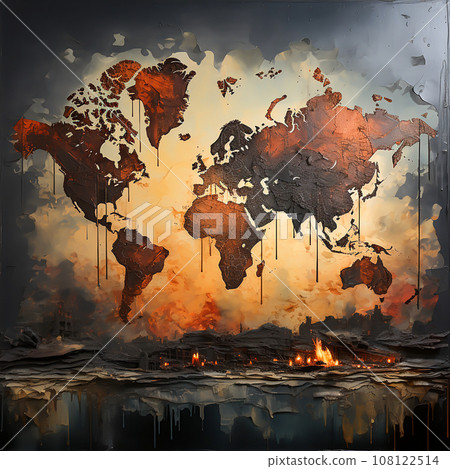 Continents of the World Geography Background for Exploration, Generative Ai 108122514