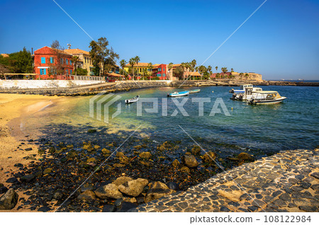 Historic city on the Goree island near Dakar, Senegal, Africa 108122984