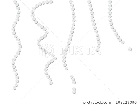 解開的白色珍珠項鍊的圖像插圖 108123096