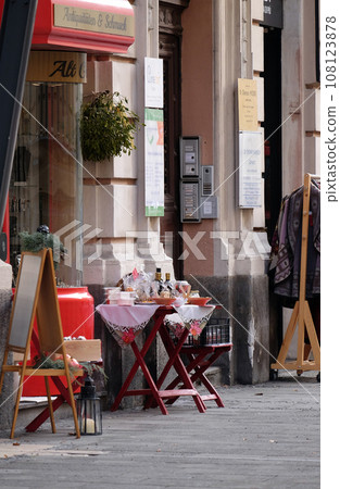 Specialties from the island of Hvar in Croatia exposed in front of the store in Graz, Styria, Austria Specialties from the island of Hvar in Croatia exposed in front of the store in Graz, Styria, Austria 108123878