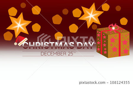 Christmas Day Celebration banner. Joyful Holiday Xmas Party Concept with Festive Decorations, Gifts, and Merry Traditions. background, banner, card, poster design, greeting cards. Christmas Day Celebration banner. Joyful Holiday Xmas Party Concept with Festive Decorations, Gifts, and Merry Traditions. background, banner, card, poster design, greeting cards. 108124355