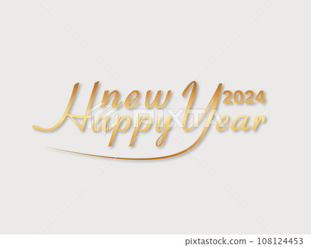 Happy New Year 2024 Celebration Festive Concept with Fireworks, Party Hats, and Christmas ball. background, banner, card, celebration poster, party invitation or calendar. 108124453
