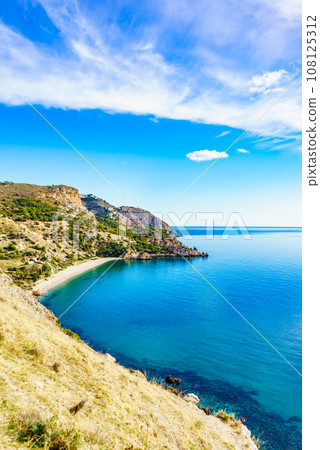 Coast landscape, cliffs in Andalusia Spain 108125312