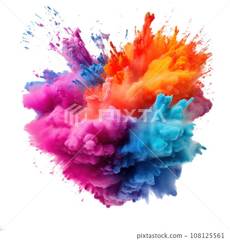 holi paint color powder festival explosion burst isolated holi paint color powder festival explosion burst isolated 108125561