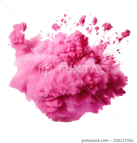 pink holi paint color powder festival explosion burst isolated pink holi paint color powder festival explosion burst isolated 108125562