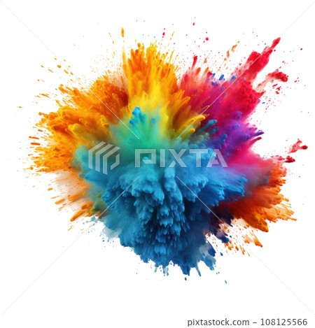 holi paint color powder festival explosion burst isolated 108125566