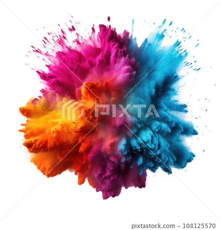 holi paint color powder festival explosion burst isolated holi paint color powder festival explosion burst isolated 108125570