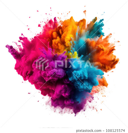 holi paint color powder festival explosion burst isolated holi paint color powder festival explosion burst isolated 108125574