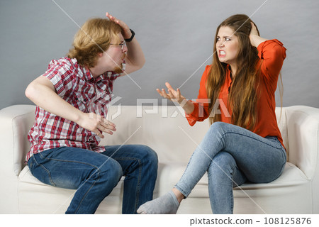 Man and woman having fight 108125876