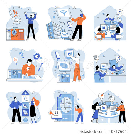 System administrator. Vector illustration. Directors provide strategic direction and governance for organization Executive agents assist in administration and control day-to-day operations Managers System administrator. Vector illustration. Directors provide strategic direction and governance for organization Executive agents assist in administration and control day-to-day operations Managers 108126043