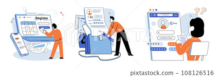 Account login. Vector illustration. The user interface should guide users through login process effortlessly The login page serves as gateway to accessing your personal account The account login 108126516