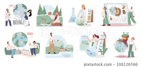 Earth care. Vector illustration. Earth care encourages us to be mindful our environmental impact Climate change is pressing issue demands global attention Saving planet is duty we owe to future 108126566