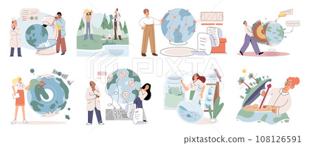 Earth care. Vector illustration. Earth Day serves as reminder to actively participate in eco friendly practices The principles ecology guide us in preserving balance nature Environmental consciousness 108126591