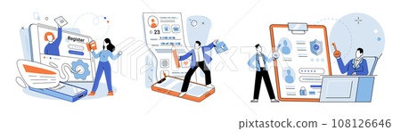 Account login. Vector illustration. User interface design should prioritize simplicity and ease use during login Advancements in technology contribute to evolution secure login systems Ensuring Account login. Vector illustration. User interface design should prioritize simplicity and ease use during login Advancements in technology contribute to evolution secure login systems Ensuring 108126646