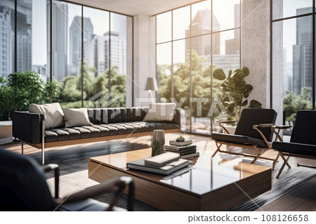 Minimalist style interior design of modern living room Modern Interior Minimalist style interior design of modern living room Modern Interior 108126658