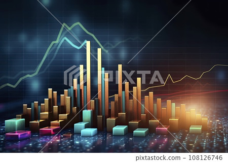 Business investment graph stock market to success. Chart trading arrow up technology. Business investment graph stock market to success. Chart trading arrow up technology. 108126746