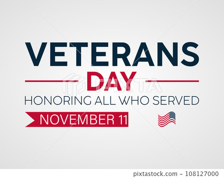 Veterans Day Tribute with American Flag, Saluting Soldier, and Gratitude for Service. Vector template for background, banner, card, poster design. Veterans Day Tribute with American Flag, Saluting Soldier, and Gratitude for Service. Vector template for background, banner, card, poster design. 108127000