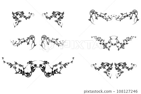 many wild rose pattern elements for design vector 108127246