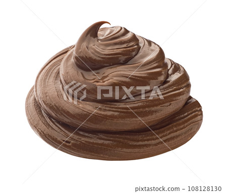 Hazelnut cream isolated on white background Hazelnut cream isolated on white background 108128130