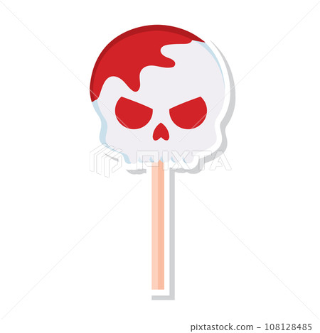 Isolated halloween lollipop candy icon Vector Isolated halloween lollipop candy icon Vector 108128485