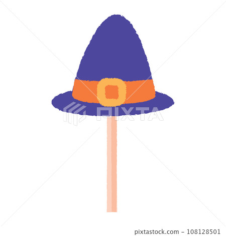 Isolated halloween lollipop candy icon Vector Isolated halloween lollipop candy icon Vector 108128501