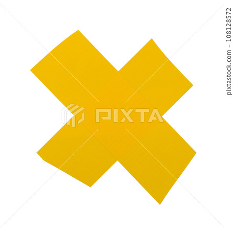 Adhesive tape piece isolated on white background 108128572