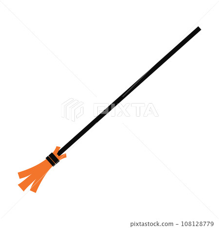 Isolated halloween witch broom icon Vector Isolated halloween witch broom icon Vector 108128779
