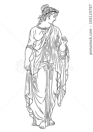 Vector Greek women. 108129787