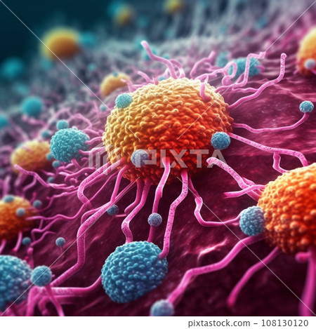 Close up Cell. Generative Ai Illustration. High quality illustration 108130120