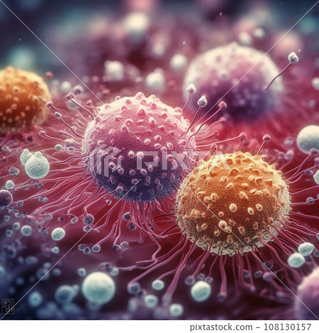 Close up Cell. Generative Ai Illustration. High quality illustration 108130157