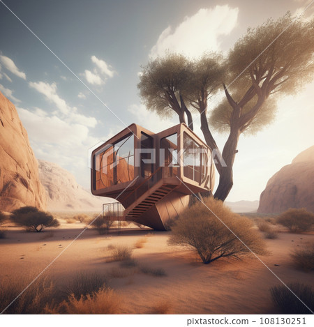 Generative Ai Illustration. Architecture. High quality photo 108130251