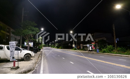 Night view of a road in Banchang district 108130826